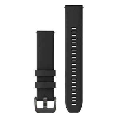 Garmin Quick Release Watch Band Black Silicone with Gunmetal Hardware (010-13114-00)