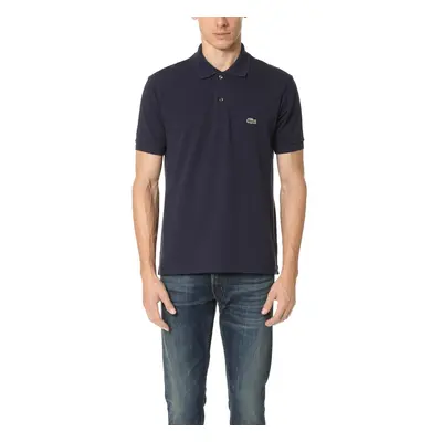 Lacoste Mens Short Sleeve L.12.12 Pique Polo Shirt Navy Blue