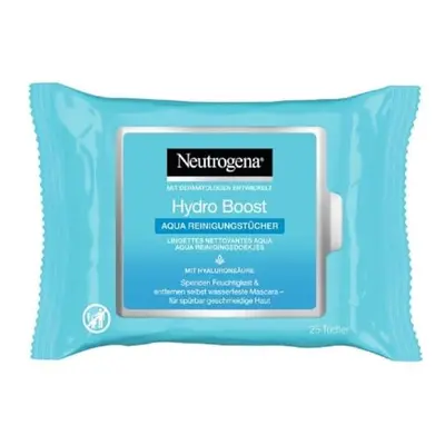 Hydro Boost Aqua Cleansing Wipes/With Neutrogena Cleansing Technology, Hyaluronic Acid and Moist