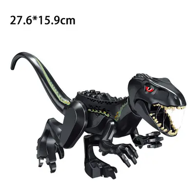 (H-Velociraptor) Jurassic Dinosaur World Series Building Blocks Removable Triceratops Rex Tyrann