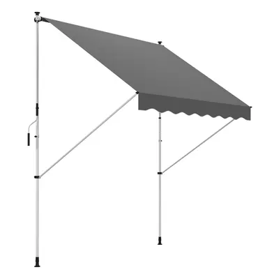 Outsunny x 1.5 m Retractable patio Awning Floor-to-ceiling shade, Grey