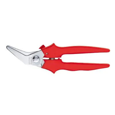 D48A Angled Combi-Scissors, Red/Grey