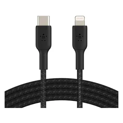 Belkin Braided USB-C to Lightning Cable (iPhone Fast Charging Cable for iPhone 12, Pro, Pro Max,