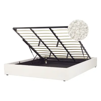 Ottoman Bed DINAN x cm (EU Super King) Boucle Off-White