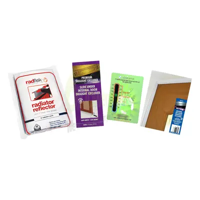 Heating Saving Pack - Energy, Tenant, Landlord, Draught, Radiator, Thermometer