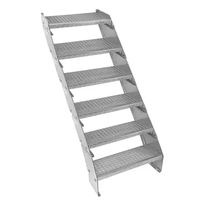 Metal Staircase Section Adjustable Height Galvanised Steel Steps 60cm / 600mm