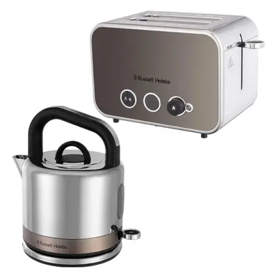 Russell Hobbs Distinctions Kettle Slice Toaster Kitchen Set Titanium