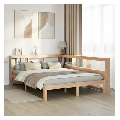 vidaXL Bookcase Bed without Mattress 150x200 cm King Size Solid Wood Pine