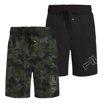 Fila Men's 2-Pack Pajama Night Sleep Short Charcoal Camo Combo 2X-La