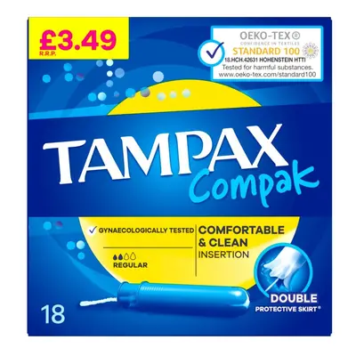 Tampax Compak Regular Tampons With Applicator X18 ( pack of P