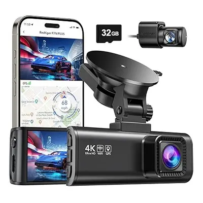 REDTIGER Dash Cam Front Rear, 4K/2.5K Full HD Dash Camera for Cars