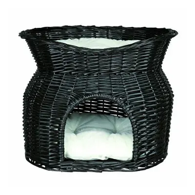 Wicker Cave With Bed On Top - Ã Ã 37cm -cm Trixie Basket Black Sun - wicker cave cm bed top 43