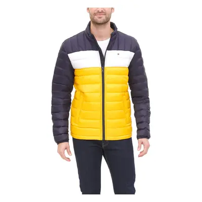 Tommy Hilfiger Men's Packable Down Puffer Jacket Yellow/Navy Color Bl