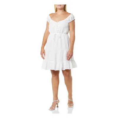 GUESS Women's Sleeveless Ciel Dress Pure White Medium