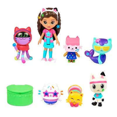 Gabbys Dollhouse, Dance Party Theme Figure Set with a Gabby Doll, Cat Toy Figures and Accessory 