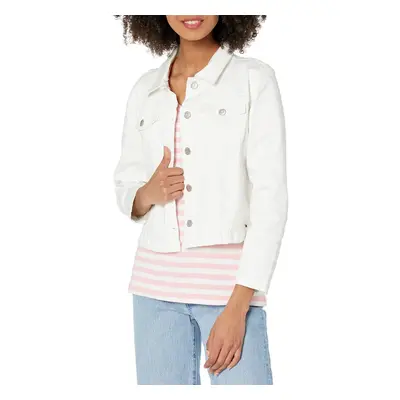 Tommy Hilfiger Women's Stretch Denim Jacket Bright White X-Small