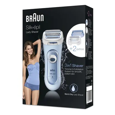 Braun Silk-Ã©pil Lady Shaver 3-in-1 Wet & Dry Electric Battery Cordless - LS5160