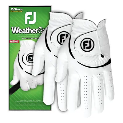 WeatherSof Men's 2-Pack Golf Glove, White