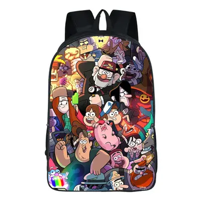 (#9) Gravity Falls Cartoon Backpack School Bag Shoulder Bag Student Book Bag