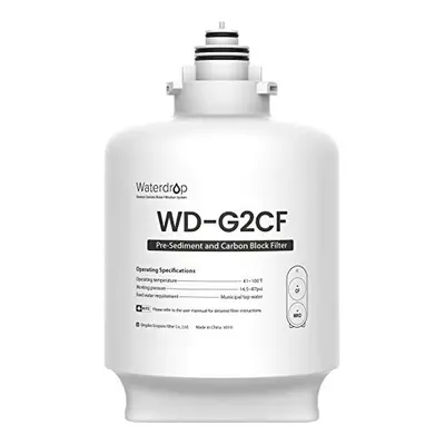 WDG2CF Filter 12Month Lifetime Replacement for WDG2B WDG2W Reverse Osmosis System Package May Va