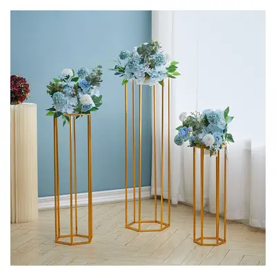 3Pcs Gold Metal Wedding Flower Stand Set