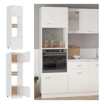 vidaXL Kitchen Cabinet White Chipboard Cupboard Sideboard Storage Side Cabinet