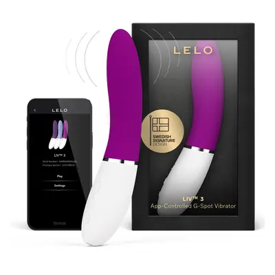 (Deep Rose) LELO LIV App-Controlled G-Spot Vibrator for Women with Settings, Curved Shape Female