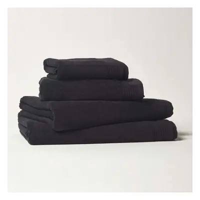 (4 Piece Bale Set, Black) 100% Combed Egyptian Cotton GSM