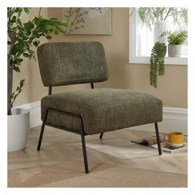 (Olive) Home Source Montana Boucle Occasional Accent Chair