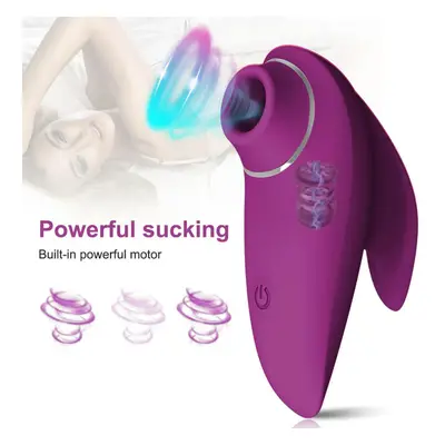 (Purple) Sucking Vibrator Sex Toy for Women Vibrating clit Sucker Clitoris Stimulator Oral Vacuu