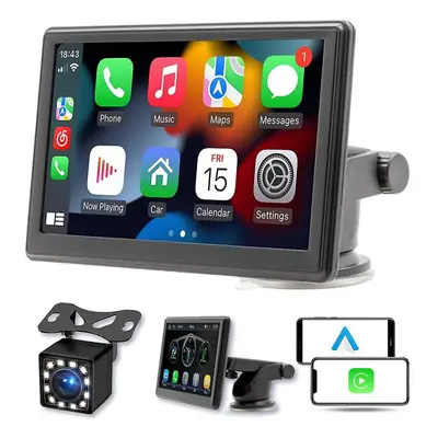 Portable Wireless Carplay Screen Dash Mount, Inch Touch Screen Car Stereo Bluetooth, Fm Car Radi