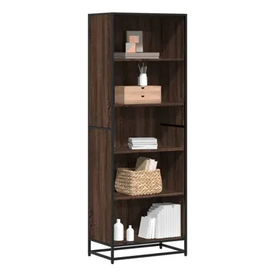 vidaXL Bookcase Bookshelf Book Rack Storage Cabinet Brown Oak Engineered Wood