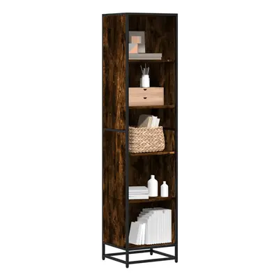 vidaXL Book Cabinet Smoked Oak 40x35x170.5 cm Engineered Wood