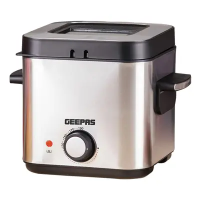 Geepas Deep Fryer 1.5L Stainless Steel Fryer Adjustable Thermostat with Viewing Window Easy Clea