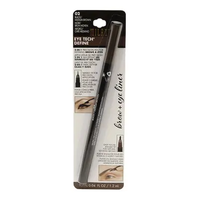 Milani Eye Tech Define - 2-in-1 Brow + Eyeliner Felt-tip Pen Medium Brown/Black 0.04 Fluid Ounce