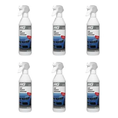 HG Car Insect Remover, Removes Dried Out Bug Stains & Residue 500ML (Pack of 6)