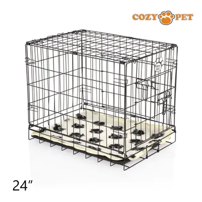 Dog Cage 24'' by Cozy Pet Puppy Crate Pen Inc Vet Bed DCP24B + VB24C