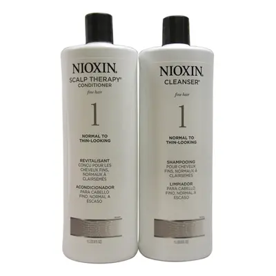 Nioxin System Cleanser Scalp Therapy Conditioner Duo - 33.8 oz Shampoo Conditioner