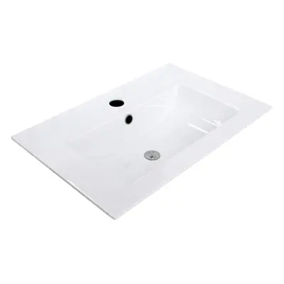 Nes Home 600mm Modern White Slim Ceramic Inset Basin