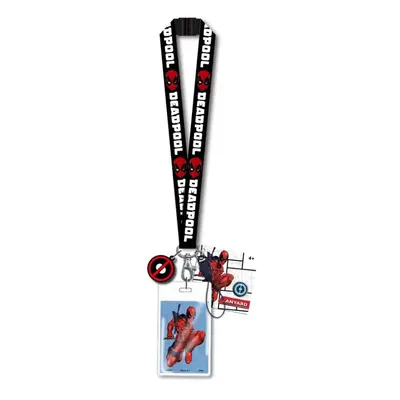 Marvel Deadpool Lanyard with PVC Dangle Black