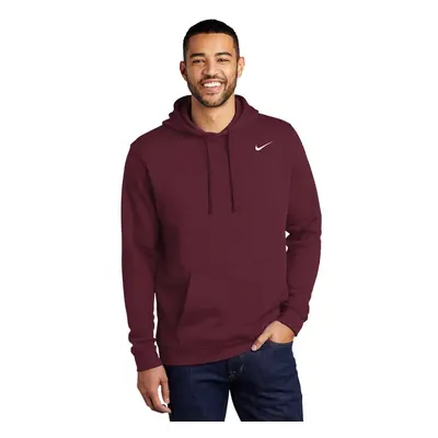 Nike Club Fleece Pullover Hoodie Dark Maroon