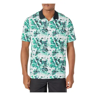 Oakley Men's Azalea Polo Floral Print Emerald X-Large