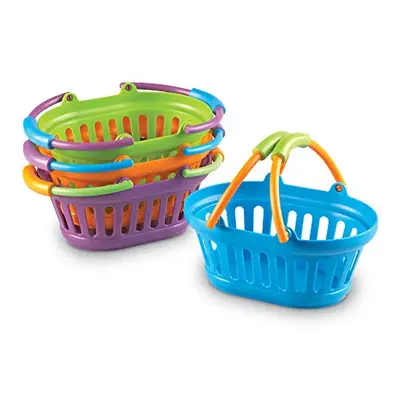 Learning Resources New Sprouts Stack of Baskets, Pretend Play, Play Grocery Basket, Pieces, Ages