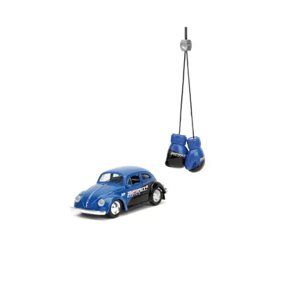 1959 Volkswagen Beetle Spirit3 Racing Blue and Black and Boxing Gloves Accessory Punch Buggy Ser