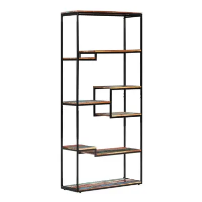 vidaXL Bookcase Solid Reclaimed Wood Shelving Display Storage Unit Cabinet