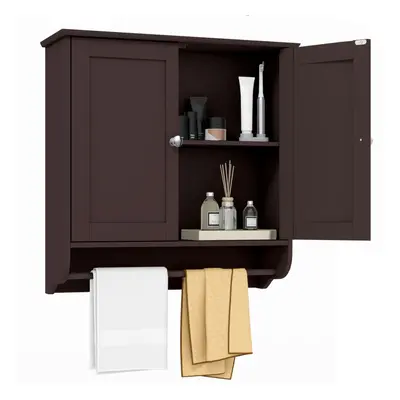 Wall Mounted Bathroom Cabinet Hanging Medicine Cabinet-Brown