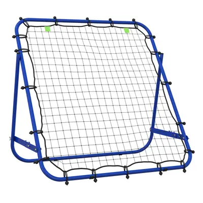 HOMCOM Rebounder Net Kids Adults Football Training Aid Adjustable Blue