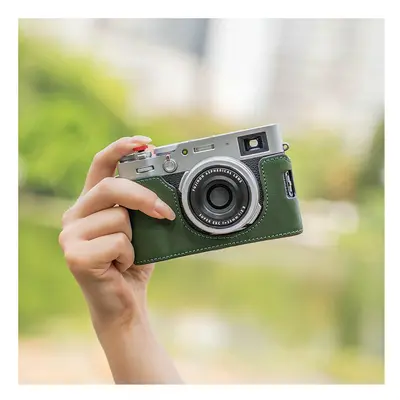 (X100V Green) FOR Fuji X100v Protective Case X100vi Leather Case Genuine Leather New Camera Bag 