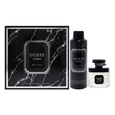 Guess Uomo by Guess for Men - Pc Gift Set 1.7oz EDT Spray, 6oz Deodorizing Body Spray