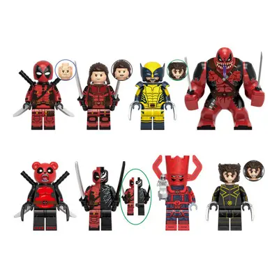 8pcs Marvel Venom Deadpool Assembles Minifigures Toys Fit Lego Blocks